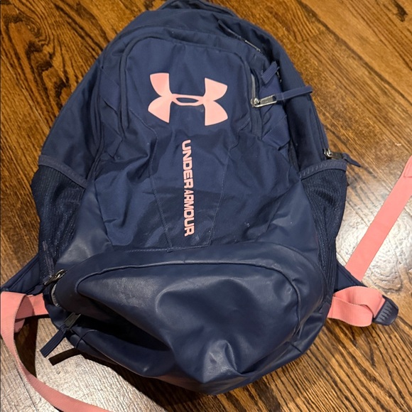 Under Armour Other - Under Armour Navy Backpack with Pink Accents